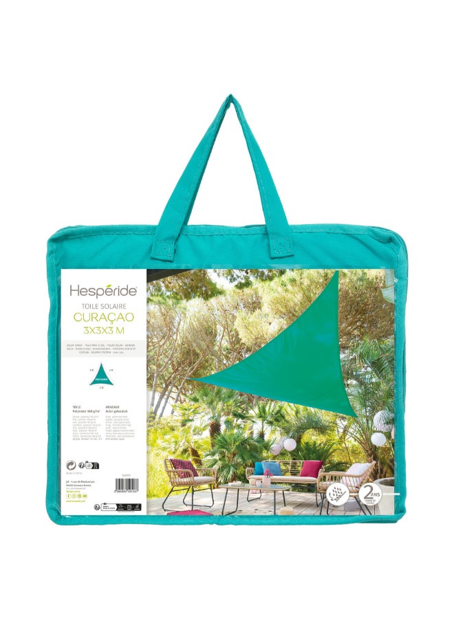 هسبيرايد كوراساو مظلة للحديقة مثلثة بالحماية من الأشعة فوق البنفسجية أزرق زمردي 300 x 300 x 300 سم 149819 - Image 3